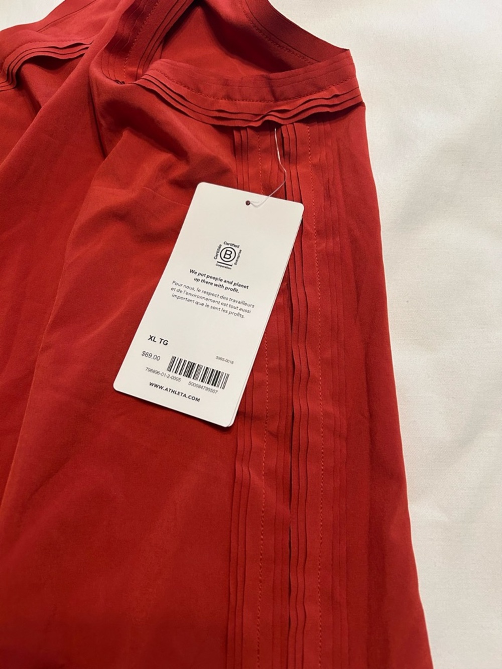Athleta FWS Sleeveless Scoop Tank in Red Currant  NWT Size XL - Picture 4 of 11